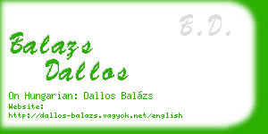 balazs dallos business card